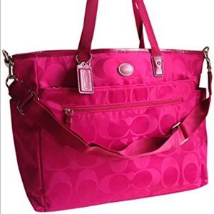 COACH-Signature Nylon Baby Bag